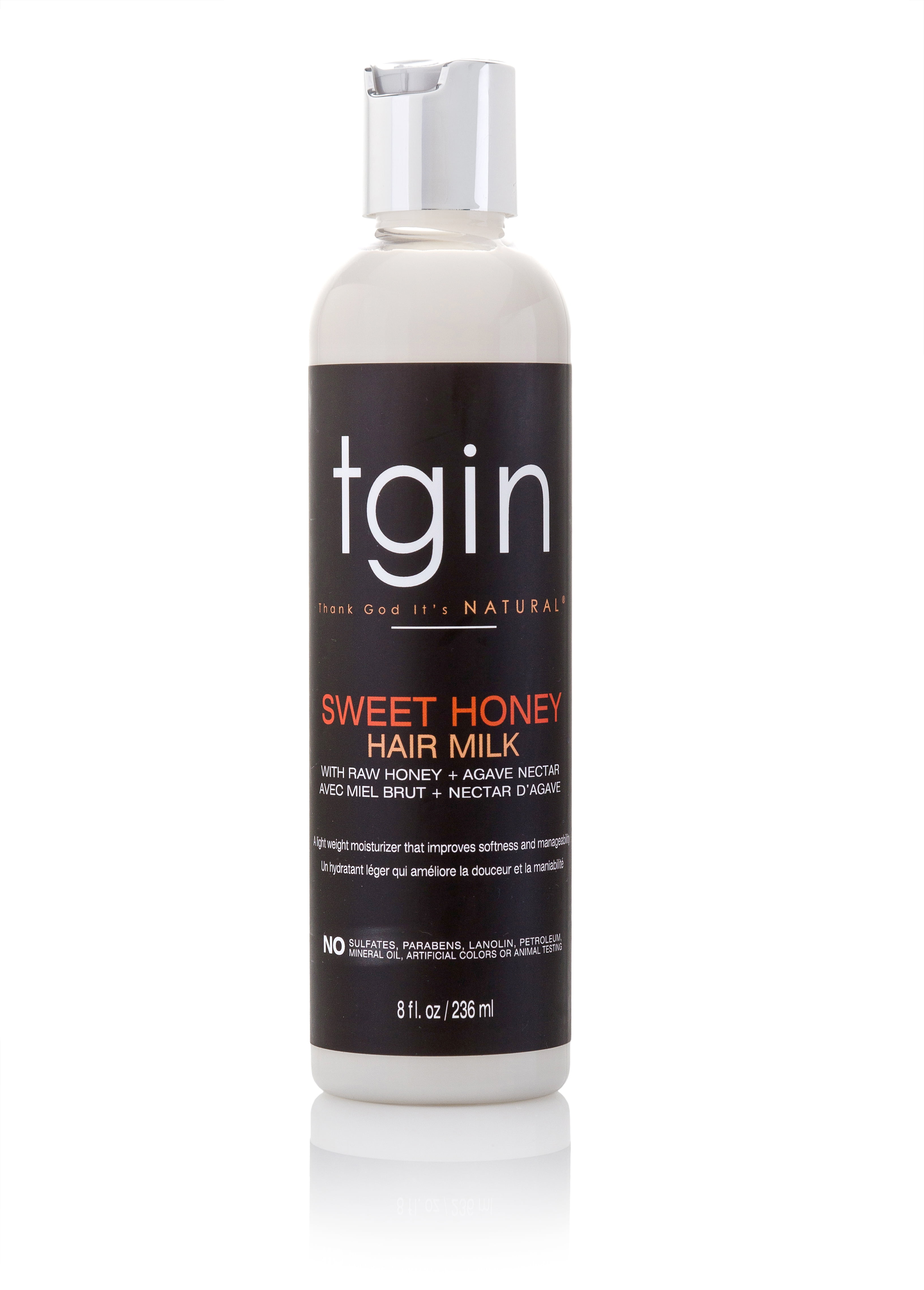 Thank God It's Natural (tgin) Sweet Honey Hair Milk with Honey and Agave Nectar, 8 oz, Moisturizing