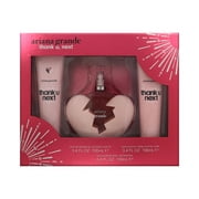 Thank U Next by Ariana Grande for Women - 3 Pc 3.4oz EDP Spray, 3.4oz Body Souffle, 3.4oz Bath Shower Gel