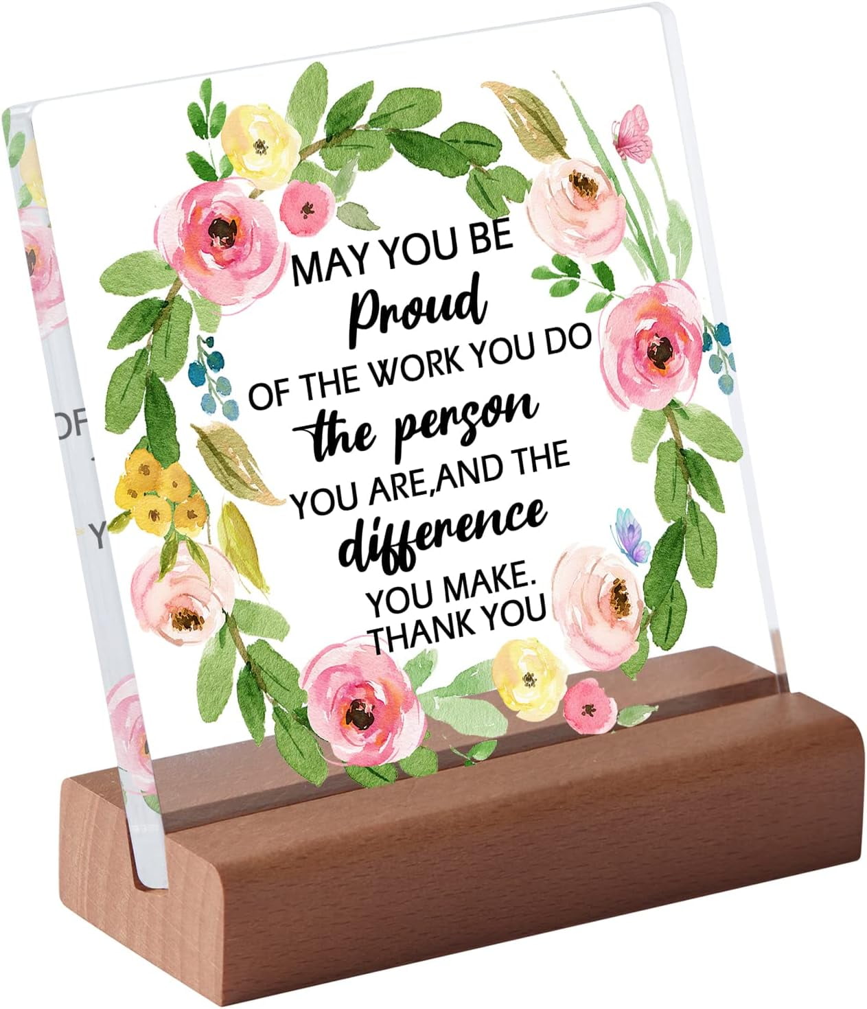 Thank You Acrylic Plaque Gift, Coworker Gift, Employee Appreciation ...