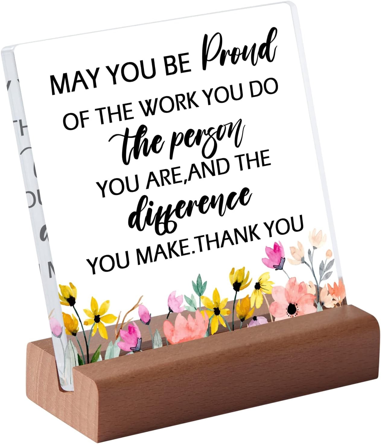 Thank You Acrylic Plaque Gift, Employee Appreciation Gift, Coworker ...