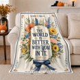 thumbnail image 1 of Thank You Appreciation Floral, Cozy Friendship Quote Scene, Warm Flannel Blanket for Living Room and Reading Nook, Art Lovers Thank You Gift, Artistic Home Decor, 1 of 9