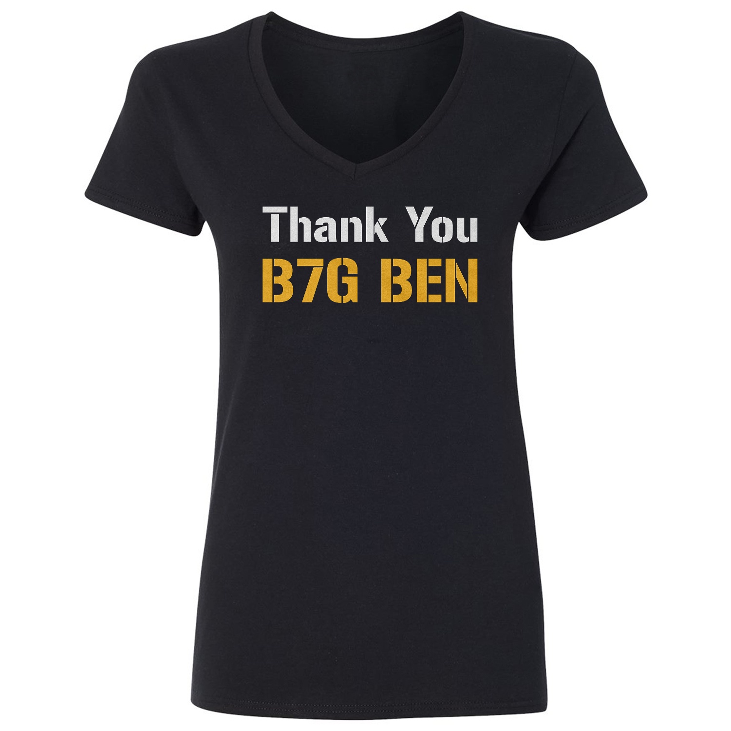 Thank You B7G BEN – Pittsburgh Legend Tribute Ladies' V-Neck Tshirt ...