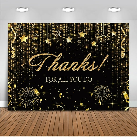 Thank You Backdrop Employee Pastor Appreciation Decorations Background Thank You for All You Do Banner Veterans Teacher Doctor Nurse Staff Appreciation Party Decorations