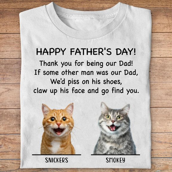 Thank You Being Dad Mom Cat Custom Photo Cat Dog, ANANDHIS-Shirts