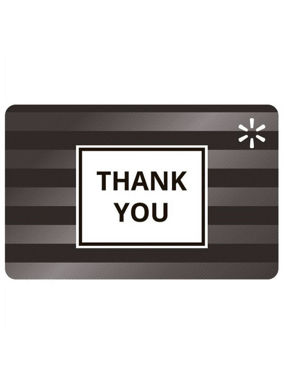 Thank You Black Stripes Walmart eGift Card