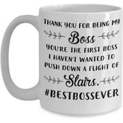 Thank You Boss Mug Best Boss Ever Coffee Mug Gift Idea For Boss Supervisor Women Men Lover Coworker Tea cup Christmas Xmas