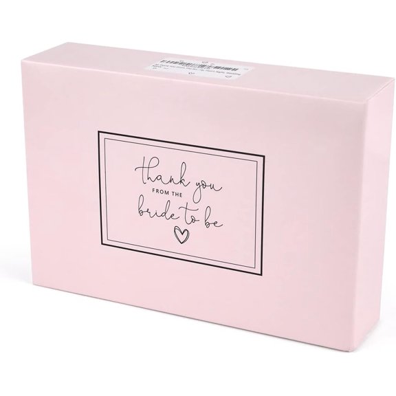 Thank You From The Bride To Be Heart Cards with Kraft Envelopes, Box of 30, Folded, Tented, Bulk, Wedding, Bridal Shower, Bachelorette Party, Hen's Night, Rehearsal Dinner$$Office