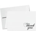thumbnail image 1 of Thank You Card - 4.5 x 6" Inches Half-Fold Greeting Cards with Envelopes - Elegant Design Linen textured Card - Blank on the Inside - For Weddings, Baby Shower, Graduation and All Occasion | 4.5" x 6", 1 of 6