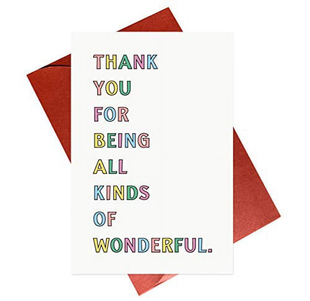 Thank You Card,Funny Appreciation Cards For Best Friend,Coworker,Bridesmaid,Doctor,Nurse,Teacher