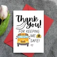 thumbnail image 1 of Thank You Card for School Bus Driver – “Thank You for Keeping Me Safe” – Cute School Bus Design – Envelope Included, Blank Inside – Perfect Appreciation Gift for Drivers, 1 of 2