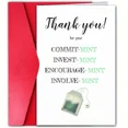 thumbnail image 1 of Thank You Card for Teachers – "Commit-Mint, Invest-Mint, Encourage-Mint, Involve-Mint" Design – Envelope Included, Blank Inside – Ideal Appreciation Gift for Educators, 1 of 2