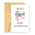 thumbnail image 1 of Thank You Card - 'There Isn't a Thank You Big Enough' - Cute Heart Design - Perfect Card for Expressing Gratitude - Envelope Included, Blank Inside, 1 of 3