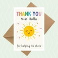 thumbnail image 1 of Thank You Card for Teacher Miss Hollis – Cute Sun Design – Blank Inside, Envelope Included – Perfect Appreciation Gift for Educators, 1 of 3