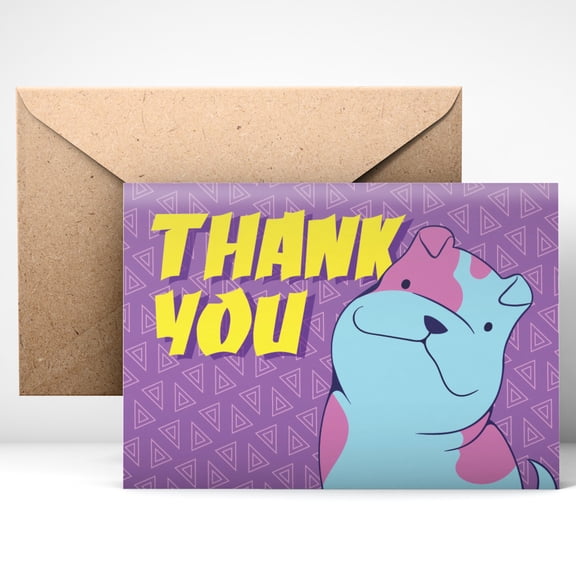 Thank You Cards (24pcs), Includes Blank Cards & Envelopes with Stickers, 4 x 6", Pet design (model#4) perfect for any occasion