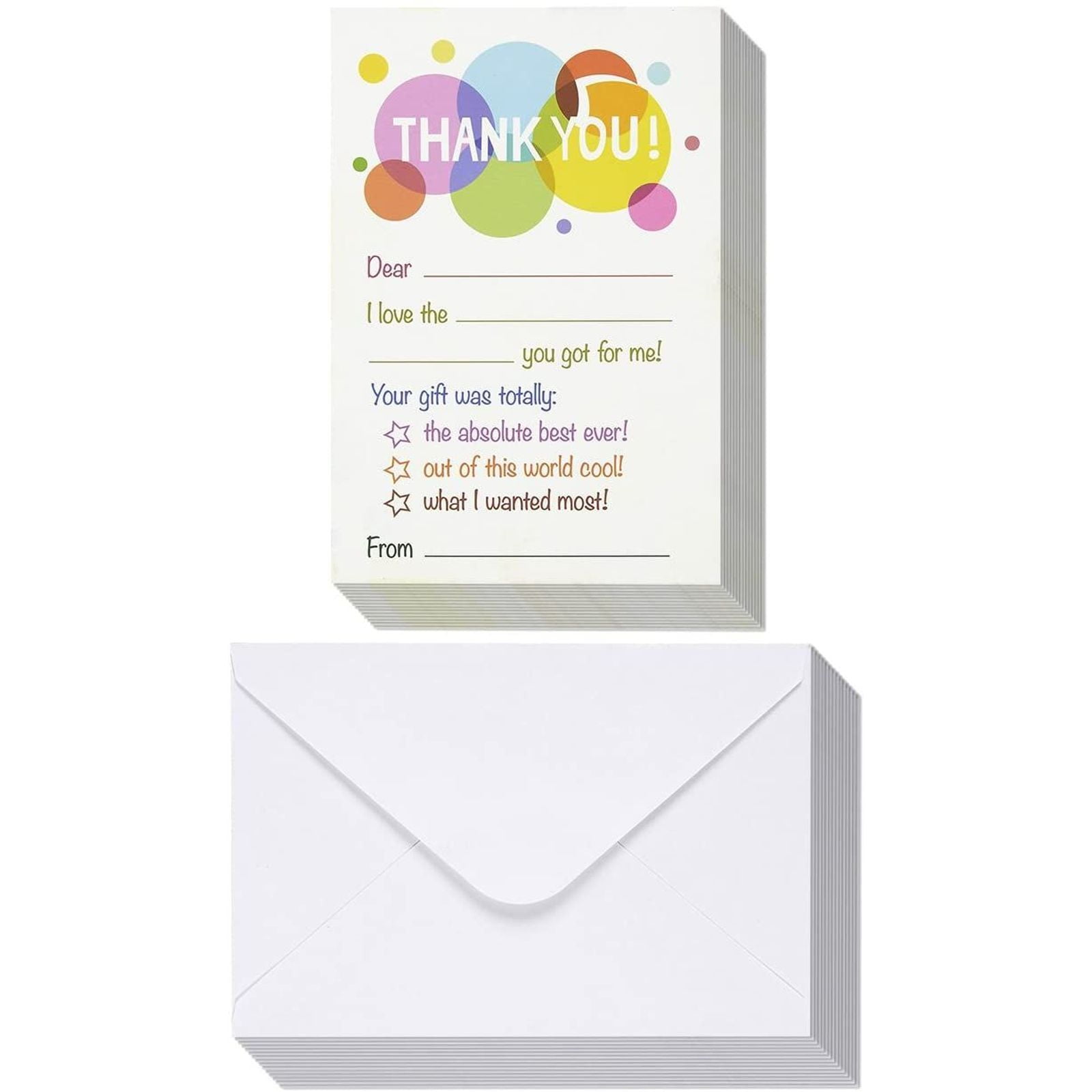 Thank You Cards 50Count Thank You Notes, Bulk Thank You Cards Set