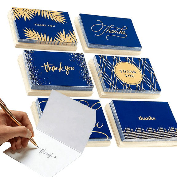 Thank You Cards Assortment, 120PCS Thank You Notes with Envelopes, Assorted Cards for Wedding, Bridal Shower, Business, Graduation