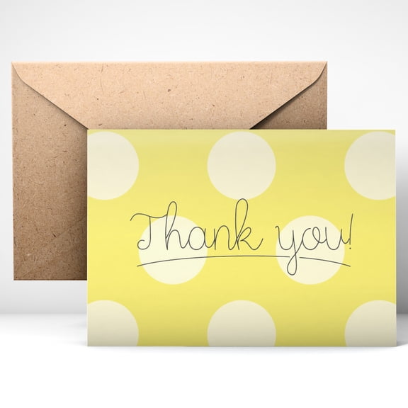Thank You Cards, Dots-Lines Style, 24 Pieces, 4 x 6 Inches