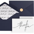 thumbnail image 1 of Thank You Cards with Envelopes 144 Pack Bulk 4×6 Navy Blue Blank Thank You Notes, Unique Designs for Small Business, Funeral, Wedding, Baby Shower Boy and Graduation, 1 of 8
