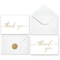 thumbnail image 1 of Thank You Cards with Envelopes & Stickers, Matte Gold Foil Cards Bulk Pack of 100, 4x6 Inch Minimalistic Design, Suitable for Business, Wedding, Small Business, Graduation, Bridal Shower, Funeral, 1 of 6