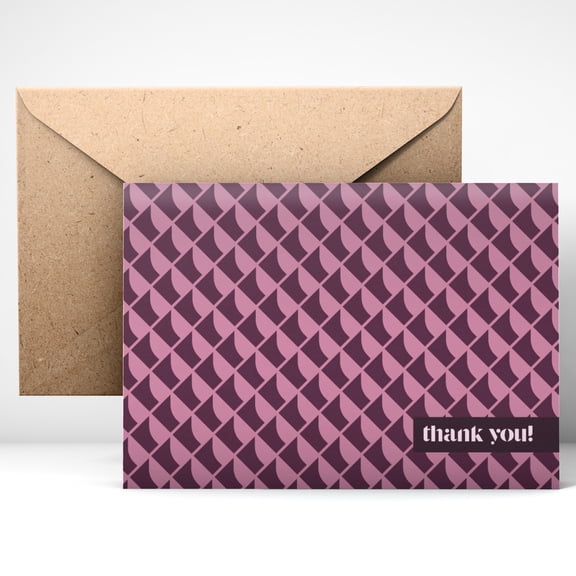 Thank You Cards, Geometrical Design (Model#6), 24-Pack, 4 x 6 Inches