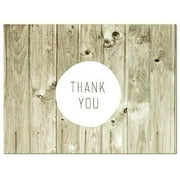 SMALL WORLD GREETINGS Thank You Cards - Rustic Farmhouse Style - Blank on the Inside - Includes Cards and Envelopes - 5.5" x 4.25" (12 Pack)