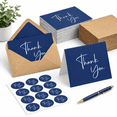 Thank You Cards With Envelopes - 100 Pack 4 X 6 Navy Blue - Walmart.com
