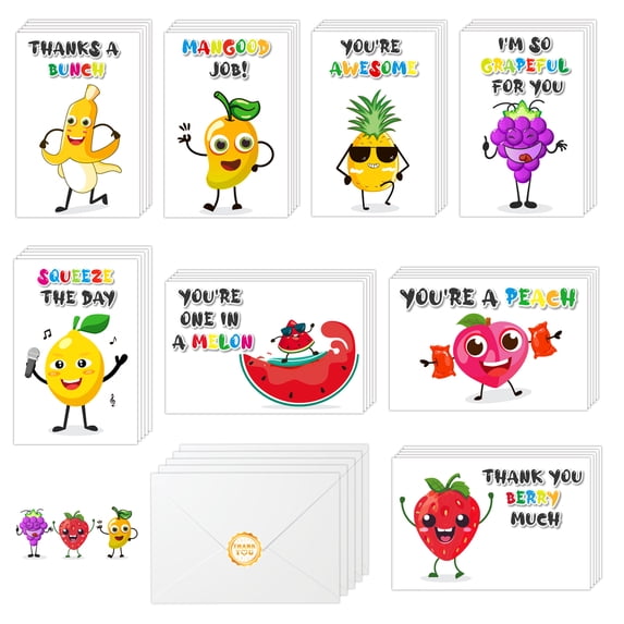 Thank You Cards with Envelopes 56 Pack, Funny Greeting Cards 4x6 Inch, Blank Appreciation Cards for Small Business Wedding Bridal Baby Shower