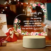 Thank You Farewell Gift for Women Men Friend Boss Retirement Gift for Home Office Desk-Thank You for The Amazing Person You are Sign LED Light