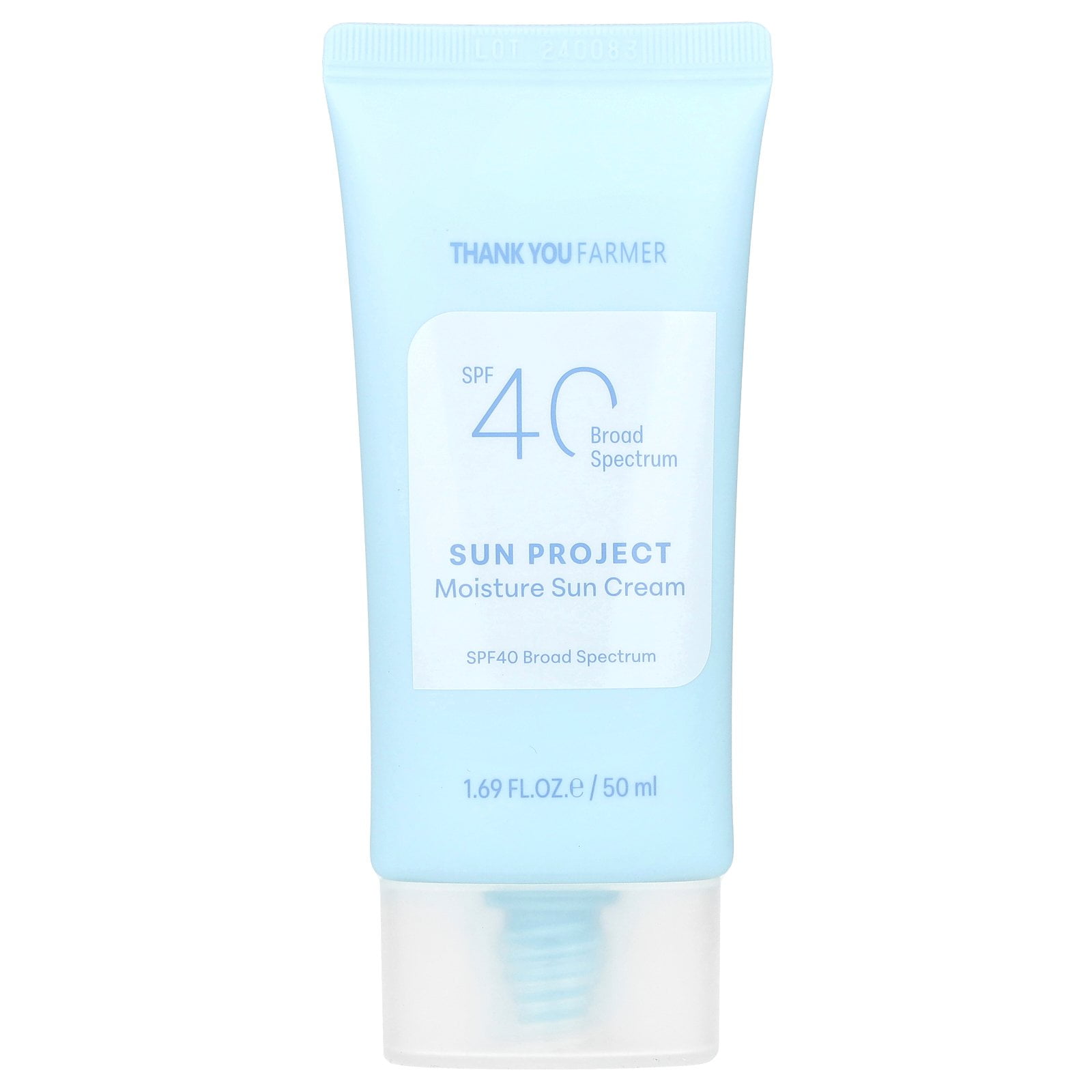 Thank You Farmer Sun Project, Moisture Sun Cream, SPF 40, 1.69 fl oz (50 ml)