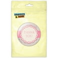 thumbnail image 1 of Thank You Flower on Plaid Pink Refrigerator Button Magnet, 1 of 2