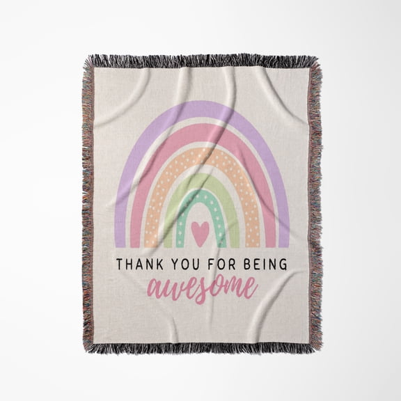 Thank You For Being Awesome Friend Family Gratitude Appreciation Love, Woven Blanket