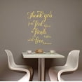 thumbnail image 1 of Thank You For Food, Friends, Love Vinyl Wall Decals Home Décor Quote Kitchen Sayings, 23x17-Inch, Buttercream, 1 of 4