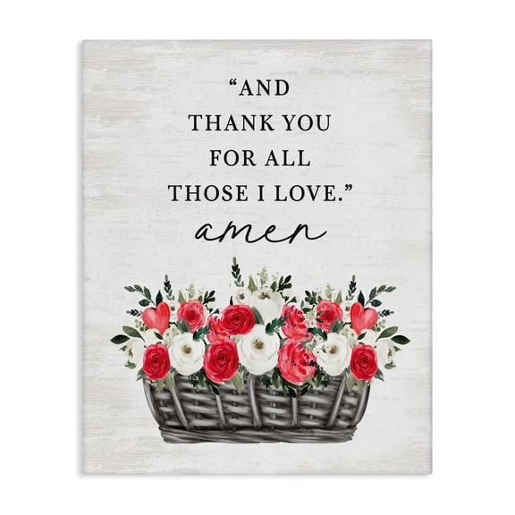 Stupell Industries Thank You For Those I Love Prayer Canvas Wall Art, design by Lettered and Lined, 30 x 24