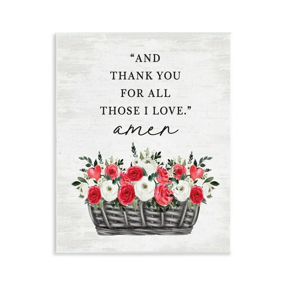 Stupell Industries Thank You For Those I Love Prayer Wall Plaque Art, design by Lettered and Lined, 14 x 11