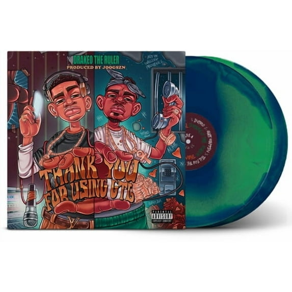 Drakeo the Ruler - Thank You For Using GTL - Green/Blue - Music & Performance - Vinyl