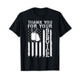 thumbnail image 1 of Thank You For Your Service Patriotic Veterans Day Black T-Shirt, 1 of 5