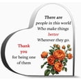 thumbnail image 1 of Thank You Gift Coworker Gift Retired Gift Secretary Volunteer Appreciation Gift Unique Special Gifts Decor Acrylic Heart Gifts Sign Office Art Decorations 4X4In, 1 of 4
