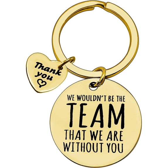 Thank You Gift Keychain for Team Leader Coworker Appreciation Jewelry Employee Anniversary Going Away Retirement Gift