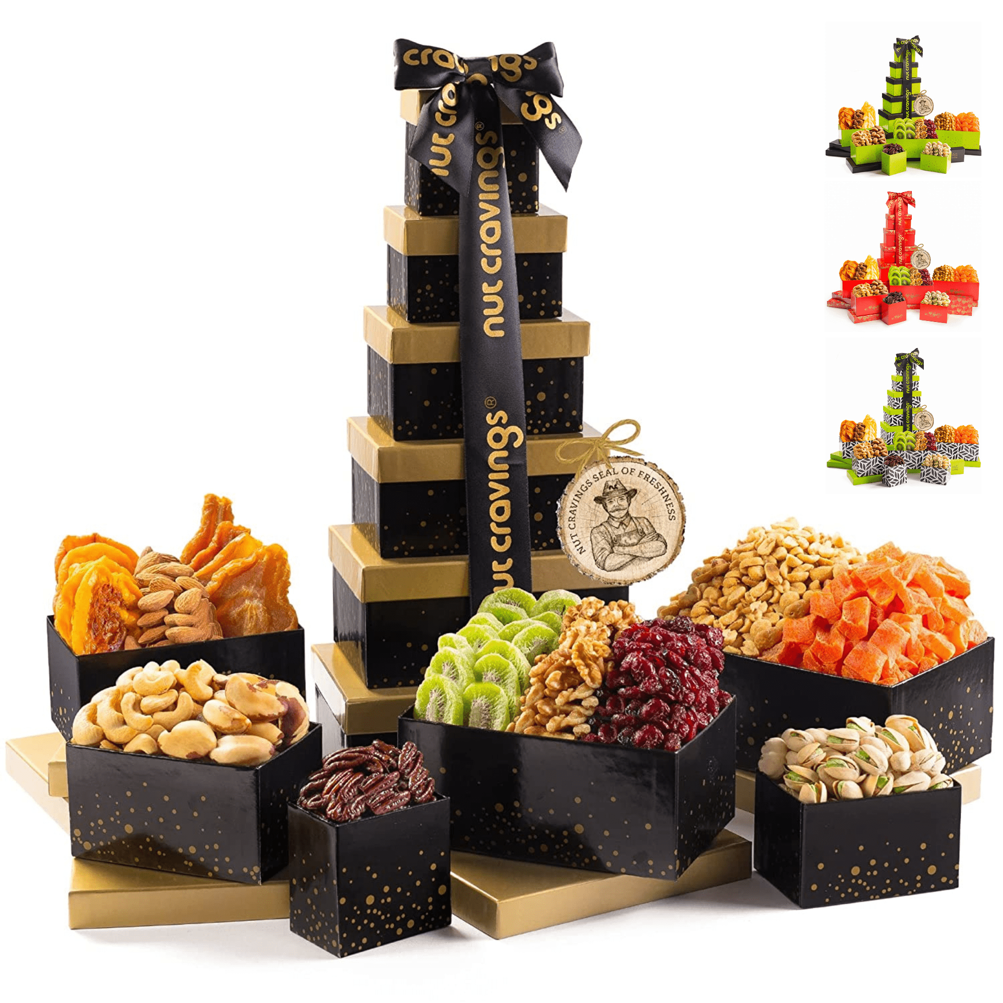Gourmet Food Gift Basket Tower Snack Gifts for Women, Men, Families,  College – Delivery for Holidays, Appreciation, Thank You, Congratulations