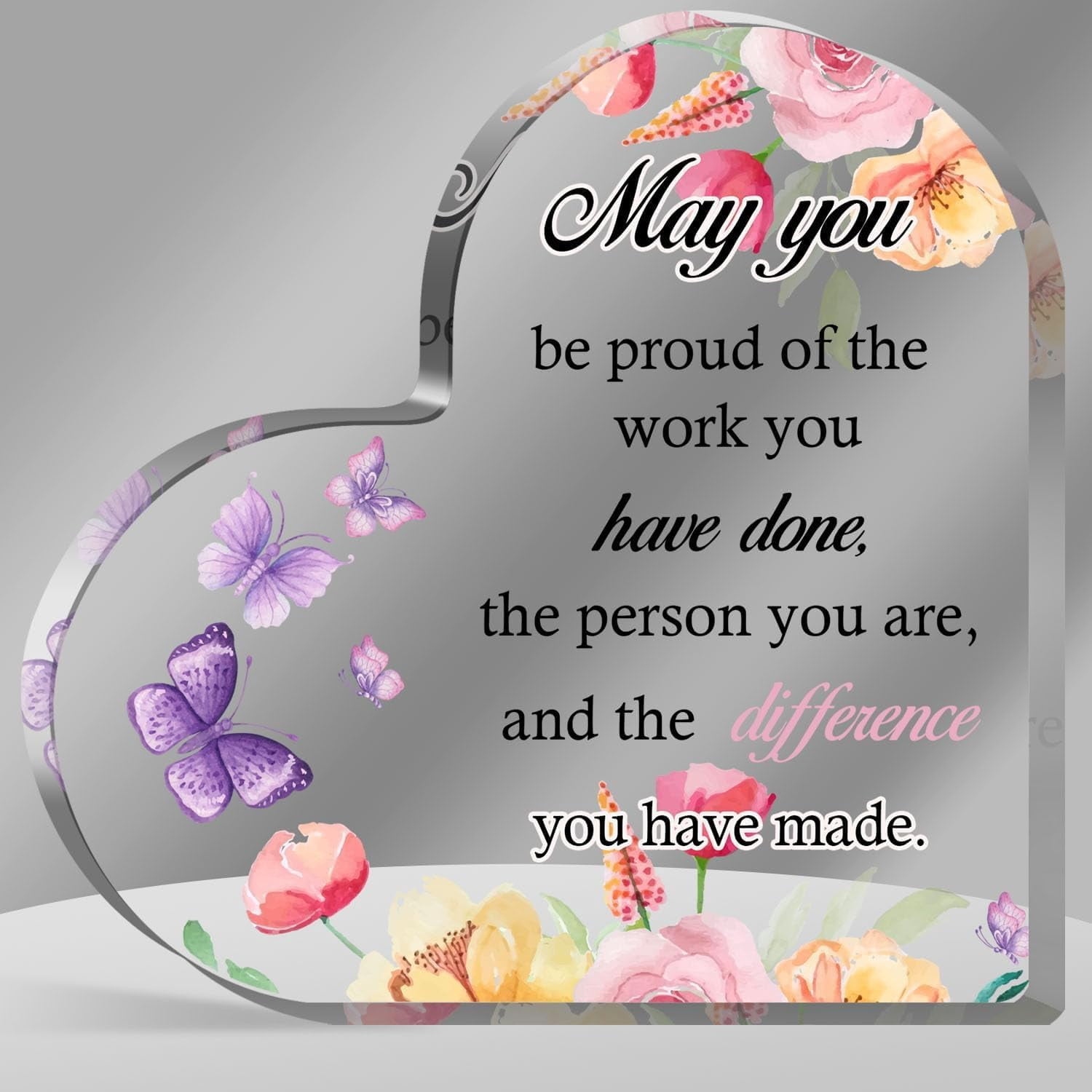 Ewong Inspirational Acrylic Heart Sign - Thank You Gift For Women, Teacher, Nurse, Friend - View #9