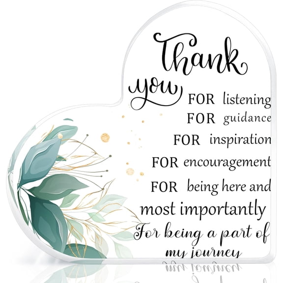 Thank You Gift for Women, Heart-Shaped Acrylic Desk Decor with Appreciation Message for Women, Teacher, Coworkers, Friend, Boss, Appreciation Gifts for Women
