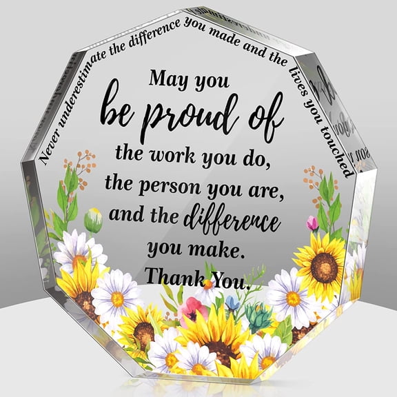 Thank You Gift for Women Inspirational Gift Office Coworker Gifts Graduation Gift for Friends Classmates Colleague Leaving Job Farewell Gift Teacher Appreciation Keepsake(Sunflower)