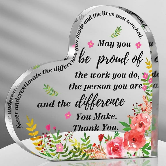Thank You Gift for Women Inspirational Gift Office Coworker Gifts Graduation Gift for Friends Classmates Colleague Leaving Job Farewell Gift Teacher Appreciation Keepsake(Heart)