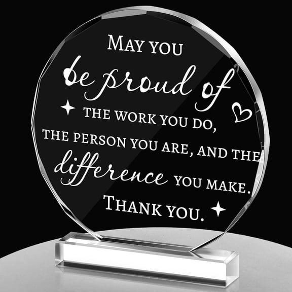 Thank You Gift for Women Inspirational Gift Office Coworker Gifts Graduation Gift for Friends Classmates Colleague Leaving Job Farewell Gift Teacher Appreciation Keepsake(Round)