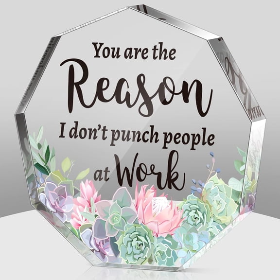 Thank You Gift for Women Inspirational Gift Office Coworker Gifts Graduation Gift for Friends Classmates Colleague Leaving Job Farewell Gift Teacher Appreciation Keepsake(Nonagon Delicate)