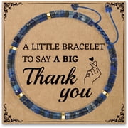 Thank You Gift for Women Lapis Lazuli Bracelet Appreciation Gifts for Mom Friends Teacher Coworkers Boss Employee - a Little Bracelet to Say A Big Thank You