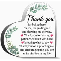 Thank You Gift For Women Men Appreciation Gifts For Coworker Boss Leader Manager Mentor Teacher Grat Unique Acrylic Heart Shaped Plaque Desk Decorations Present Gifts