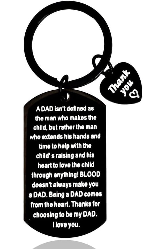 Thank You Gift for Dad Stepfather Father's Day Gift Daughter Son Bonus Dad Birthday Gift Keychain