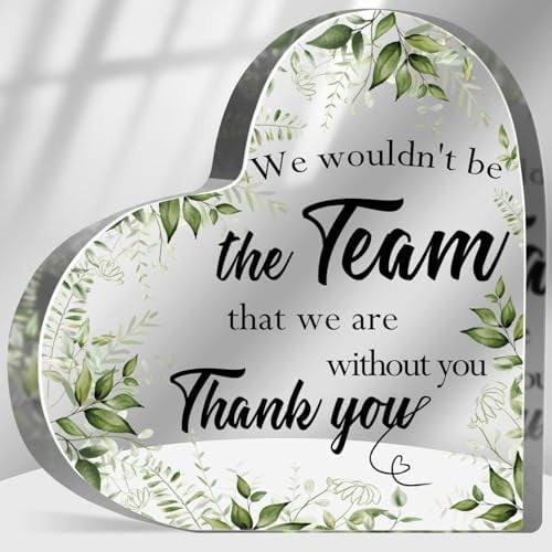 Thank You Gift for Women Men 4 x 4 Inch, Acrylic Sign, Retirement Goodbye Keepsake for Colleagues Employees