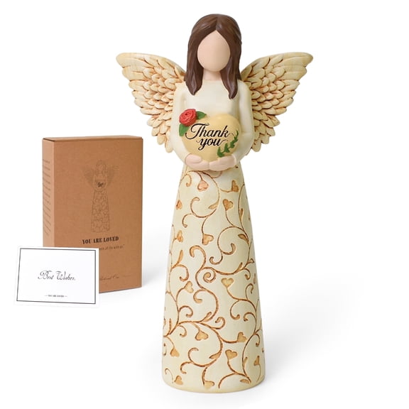 Gratitude Gift for Women , Appreciation Gifts Hand-Painted Angel Figurines for Thanksgiving Christmas Birthday